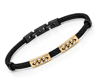 Armband H2on Herr Frammento in Stahl und Gold Diamante HOFR12W-2K9